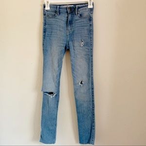 Hollister High Rise Super Skinny Distressed Jeans